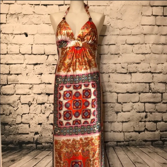 BoHo Satin Dress - Picture 2 of 7